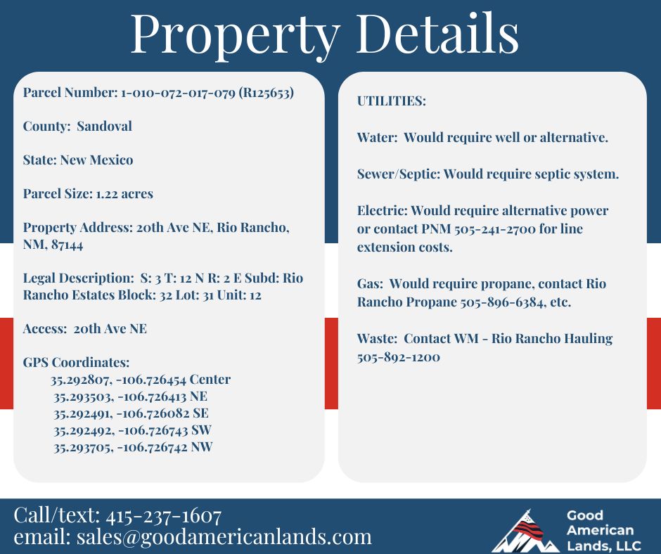 1.22 Acres Near Rio Rancho!
