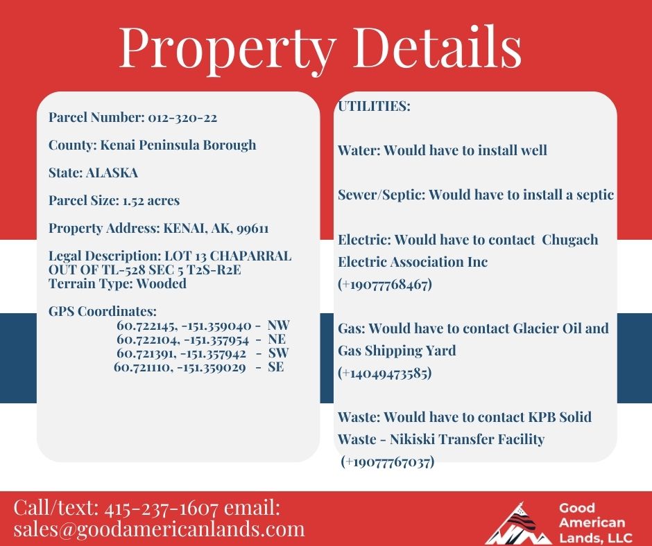 🌲Buy Land 1.52 Acres with A View in Nikiski, AK🌲