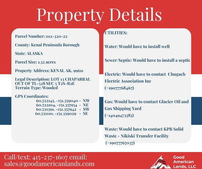 🌲Buy Land 1.52 Acres with A View in Nikiski, AK🌲