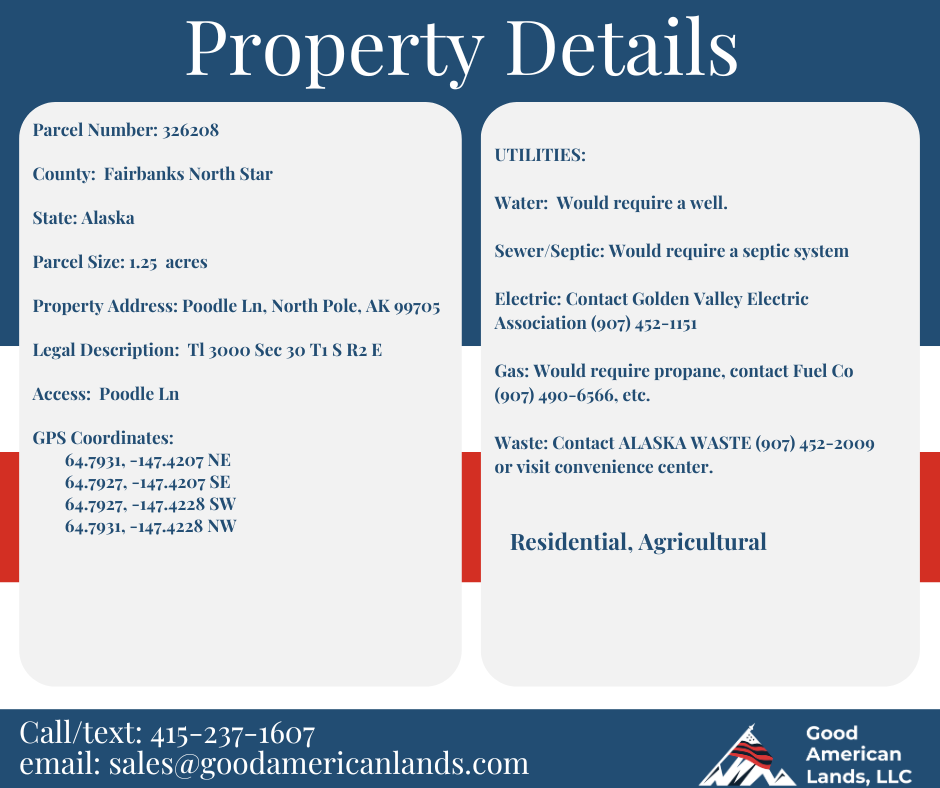 Your Alaskan Dream: 1.25 Acres, Only Minutes to Fairbanks, AK