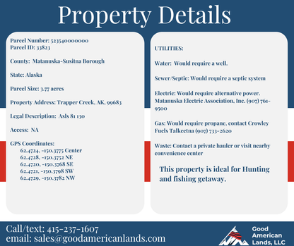 Lakefront Retreat - 3.77 Acres in Talkeetna