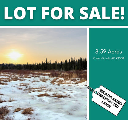 8.59 Acres of Unrestricted Alaskan Land: Build Your Dream Home or Retreat in Clam Gulch!