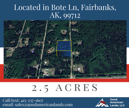 Peaceful 2.5 Acres – Flat Land  in Fairbanks North Star Borough